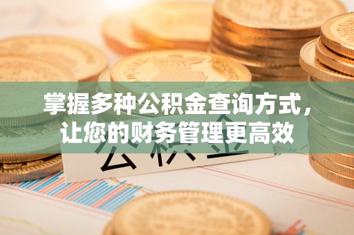 马村掌握多种公积金查询方式，让您的财务管理更高效