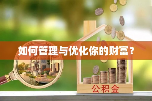 马村如何管理与优化你的财富？